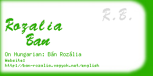 rozalia ban business card